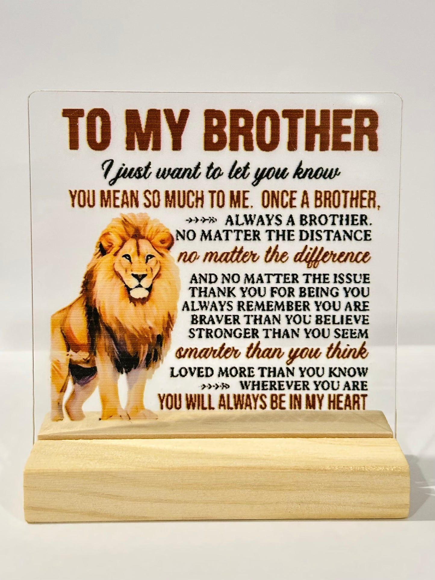 1pc Acrylic Table Decorations, Gift For Brother From Sister. Perfect Rakhi Gift 🎁, Code: G8