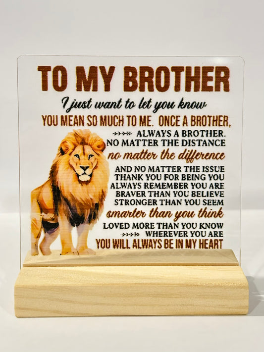 1pc Acrylic Table Decorations, Gift For Brother From Sister. Perfect Rakhi Gift 🎁, Code: G8