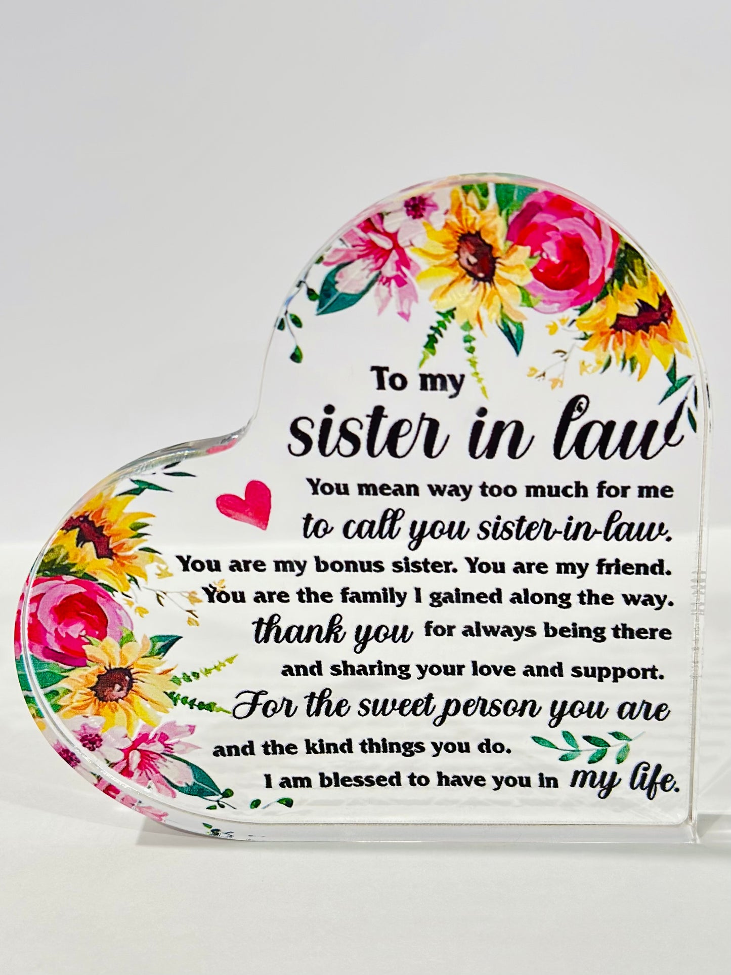 Heart Shaped side table Acrylic keepsake for bhabi as a Rakhi gift 🎁, Code: G7