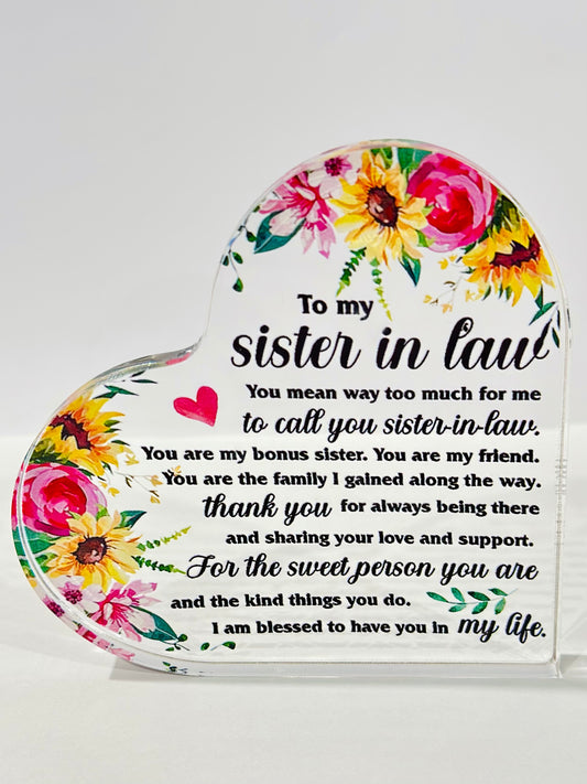 Heart Shaped side table Acrylic keepsake for bhabi as a Rakhi gift 🎁, Code: G7
