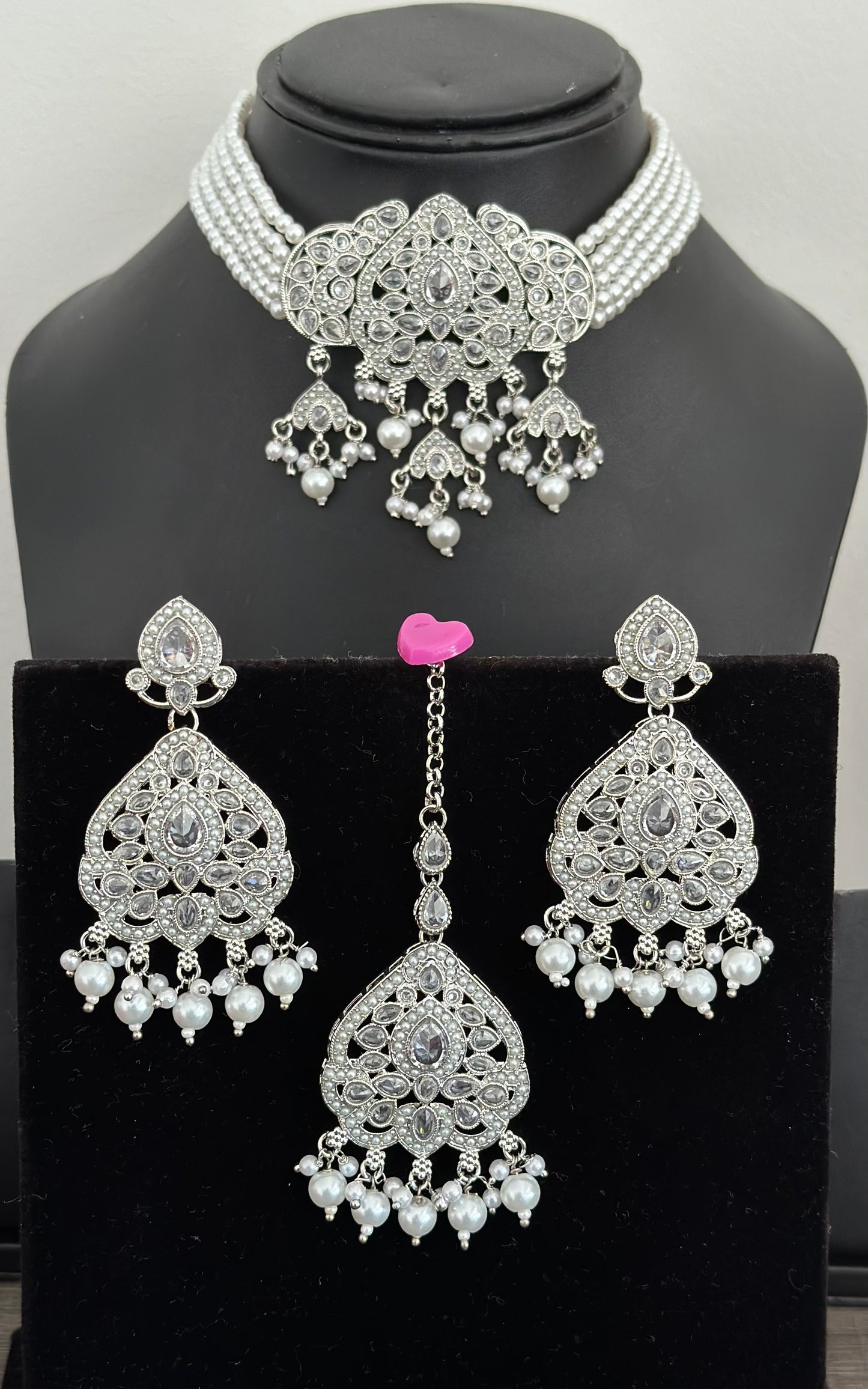Silver necklace set with earrings, Code: E11