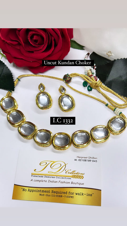 Golden Uncut Kundan Choker