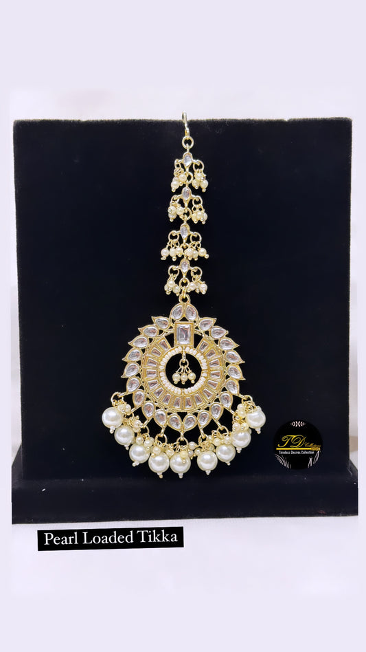 Medium Sized Pearl Kundan tikka