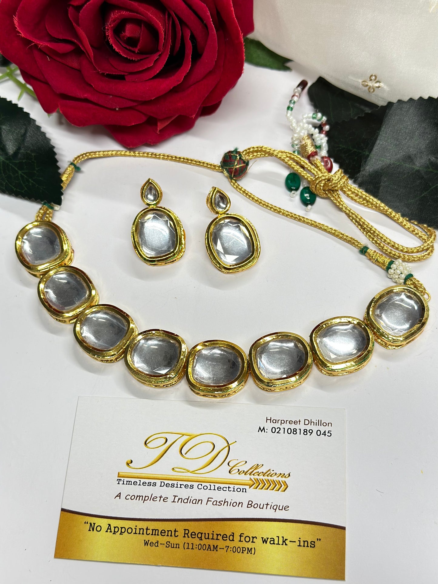 Golden Uncut Kundan Choker