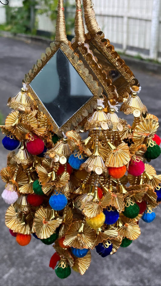 Heavy Look Mirror Paranda in multi